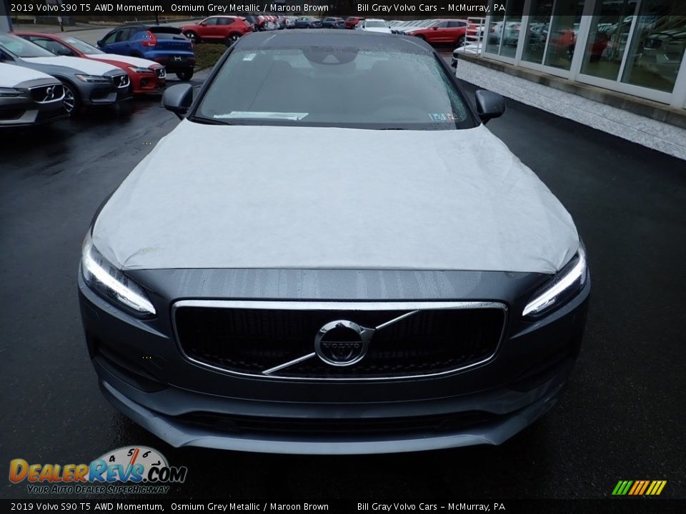 2019 Volvo S90 T5 AWD Momentum Osmium Grey Metallic / Maroon Brown Photo #6