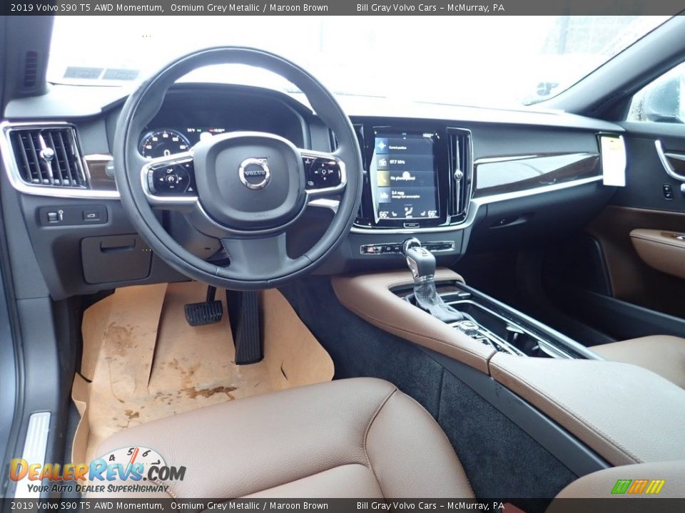 Maroon Brown Interior - 2019 Volvo S90 T5 AWD Momentum Photo #9