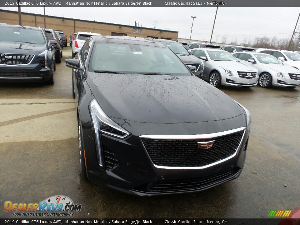 2019 Cadillac CT6 Luxury AWD Manhattan Noir Metallic / Sahara Beige/Jet Black Photo #1
