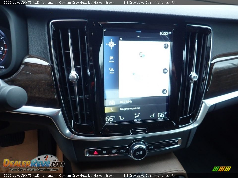 2019 Volvo S90 T5 AWD Momentum Osmium Grey Metallic / Maroon Brown Photo #14