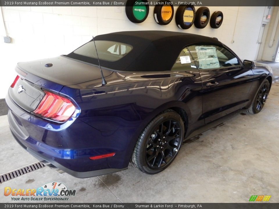 2019 Ford Mustang EcoBoost Premium Convertible Kona Blue / Ebony Photo #2