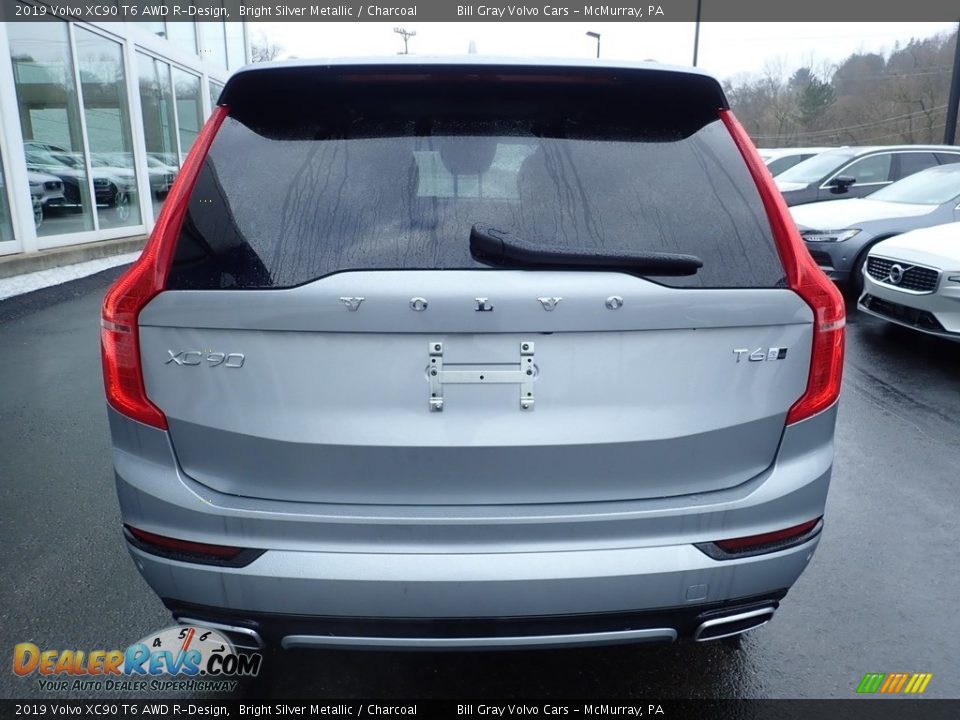2019 Volvo XC90 T6 AWD R-Design Bright Silver Metallic / Charcoal Photo #3