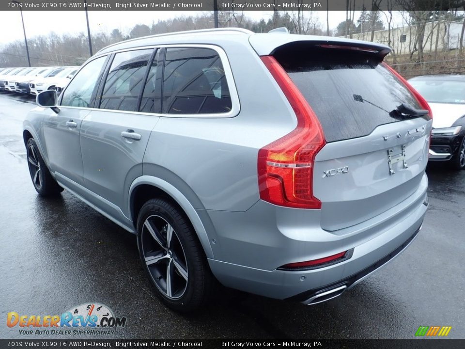 2019 Volvo XC90 T6 AWD R-Design Bright Silver Metallic / Charcoal Photo #4