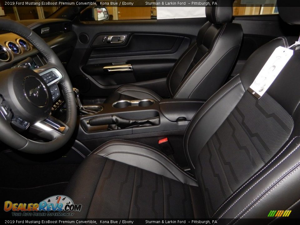 2019 Ford Mustang EcoBoost Premium Convertible Kona Blue / Ebony Photo #6