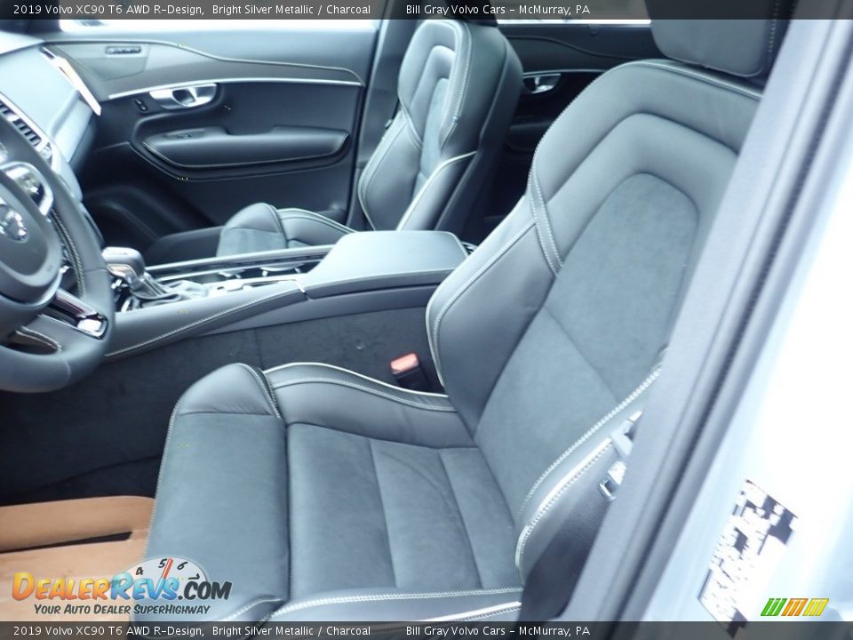 2019 Volvo XC90 T6 AWD R-Design Bright Silver Metallic / Charcoal Photo #7