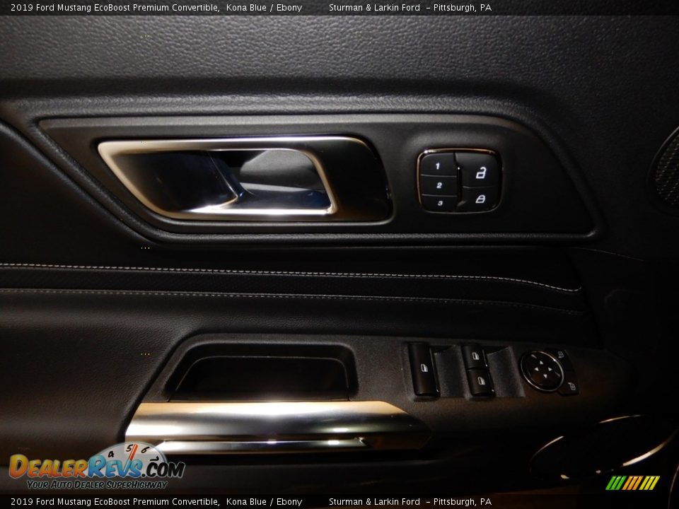 2019 Ford Mustang EcoBoost Premium Convertible Kona Blue / Ebony Photo #9