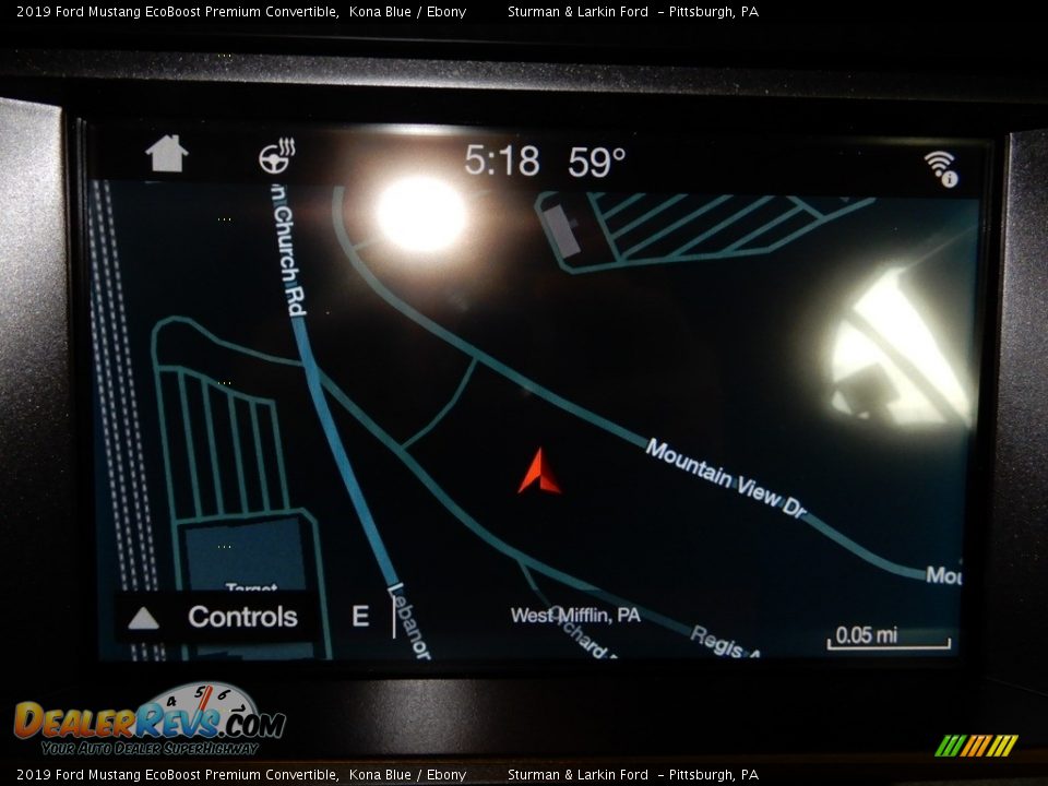 2019 Ford Mustang EcoBoost Premium Convertible Kona Blue / Ebony Photo #12