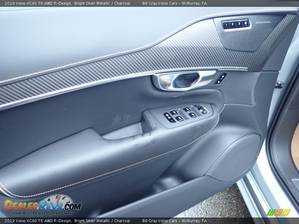 2019 Volvo XC90 T6 AWD R-Design Bright Silver Metallic / Charcoal Photo #11