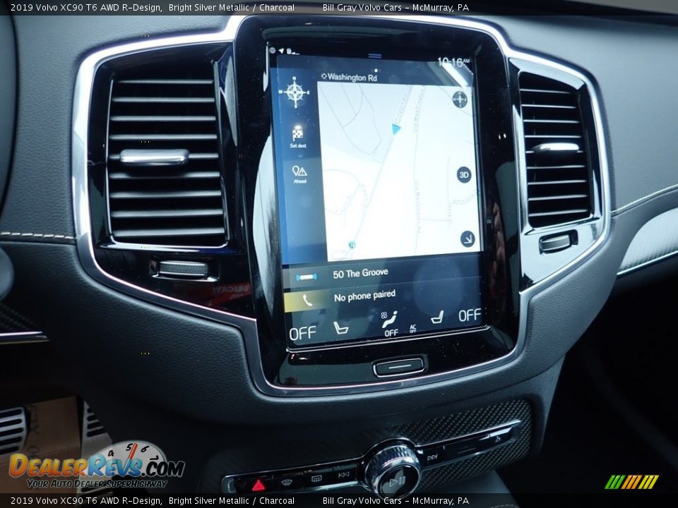 2019 Volvo XC90 T6 AWD R-Design Bright Silver Metallic / Charcoal Photo #14