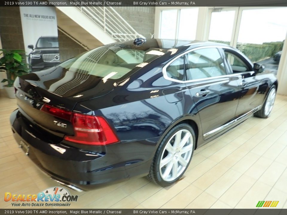 2019 Volvo S90 T6 AWD Inscription Magic Blue Metallic / Charcoal Photo #2