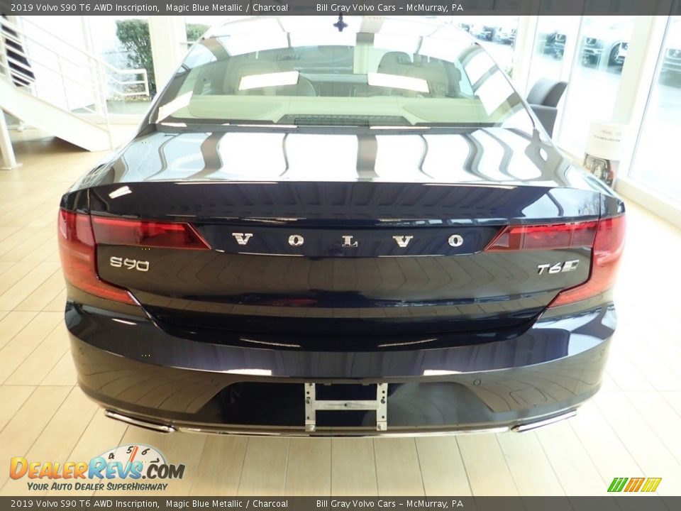 2019 Volvo S90 T6 AWD Inscription Magic Blue Metallic / Charcoal Photo #3