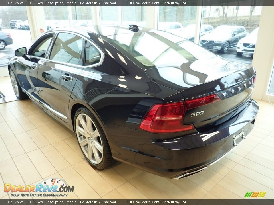 2019 Volvo S90 T6 AWD Inscription Magic Blue Metallic / Charcoal Photo #4