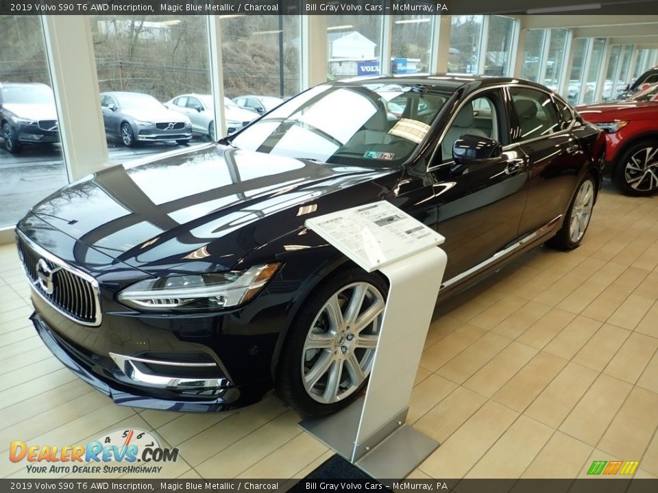 2019 Volvo S90 T6 AWD Inscription Magic Blue Metallic / Charcoal Photo #5