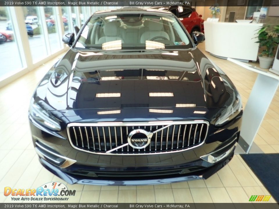 2019 Volvo S90 T6 AWD Inscription Magic Blue Metallic / Charcoal Photo #6