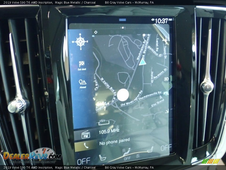 2019 Volvo S90 T6 AWD Inscription Magic Blue Metallic / Charcoal Photo #15
