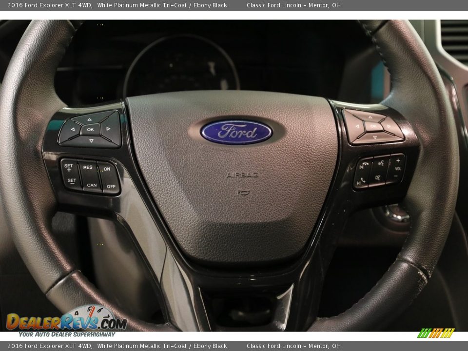 2016 Ford Explorer XLT 4WD White Platinum Metallic Tri-Coat / Ebony Black Photo #8