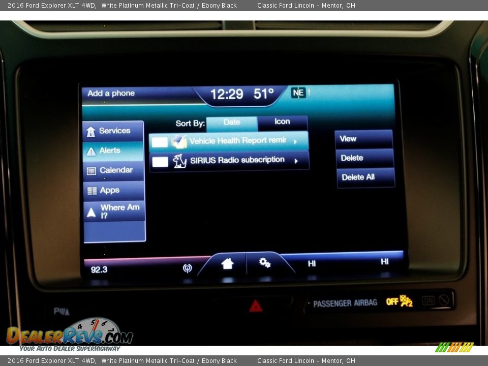 2016 Ford Explorer XLT 4WD White Platinum Metallic Tri-Coat / Ebony Black Photo #15