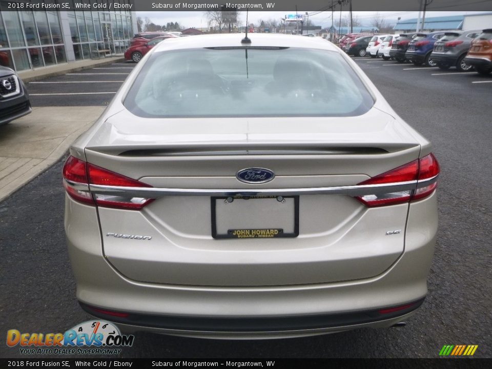 2018 Ford Fusion SE White Gold / Ebony Photo #5