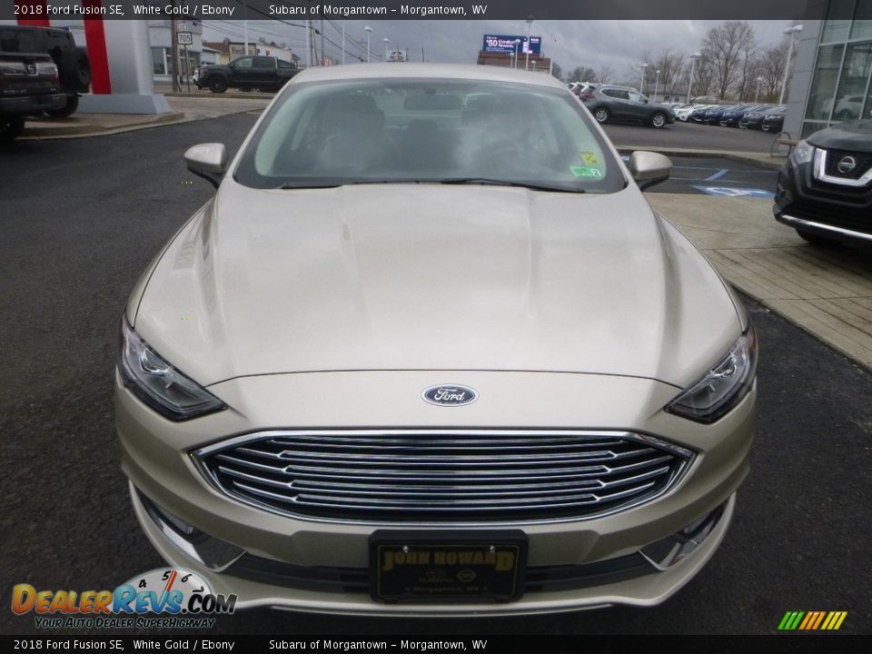 2018 Ford Fusion SE White Gold / Ebony Photo #9
