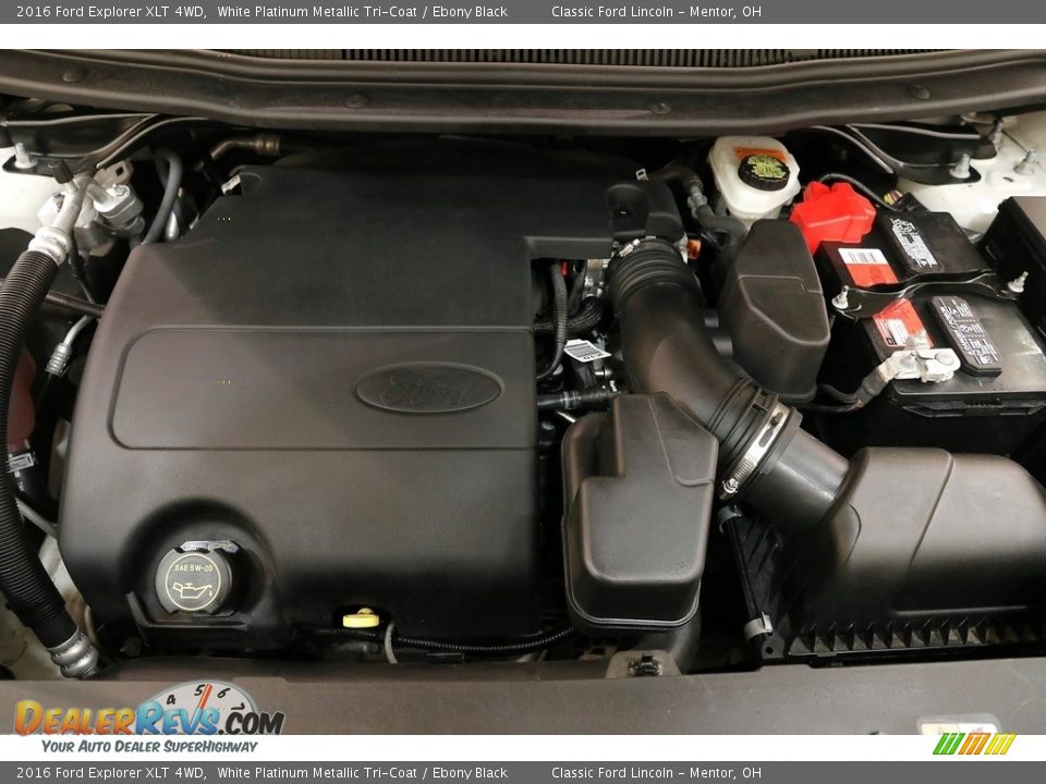 2016 Ford Explorer XLT 4WD White Platinum Metallic Tri-Coat / Ebony Black Photo #23