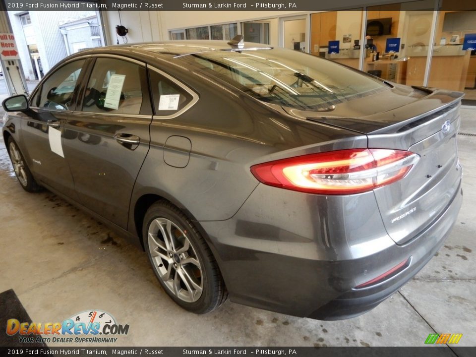 2019 Ford Fusion Hybrid Titanium Magnetic / Russet Photo #4