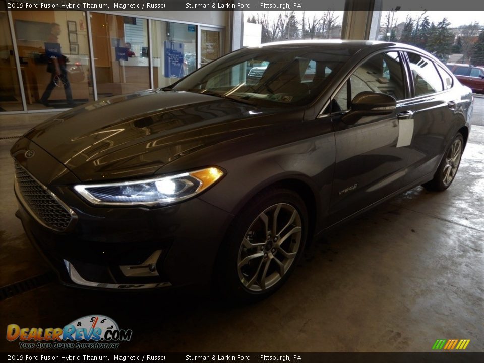 2019 Ford Fusion Hybrid Titanium Magnetic / Russet Photo #5