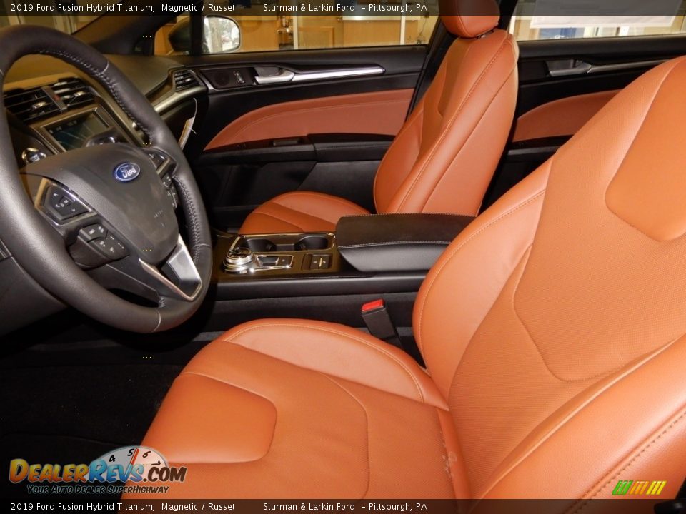 2019 Ford Fusion Hybrid Titanium Magnetic / Russet Photo #7
