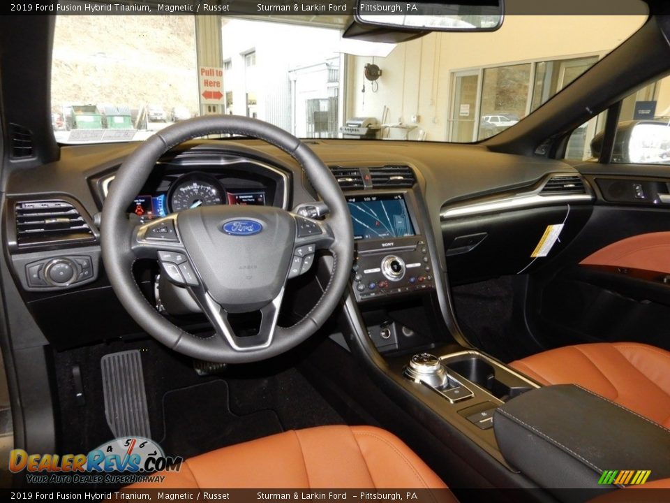 2019 Ford Fusion Hybrid Titanium Magnetic / Russet Photo #9