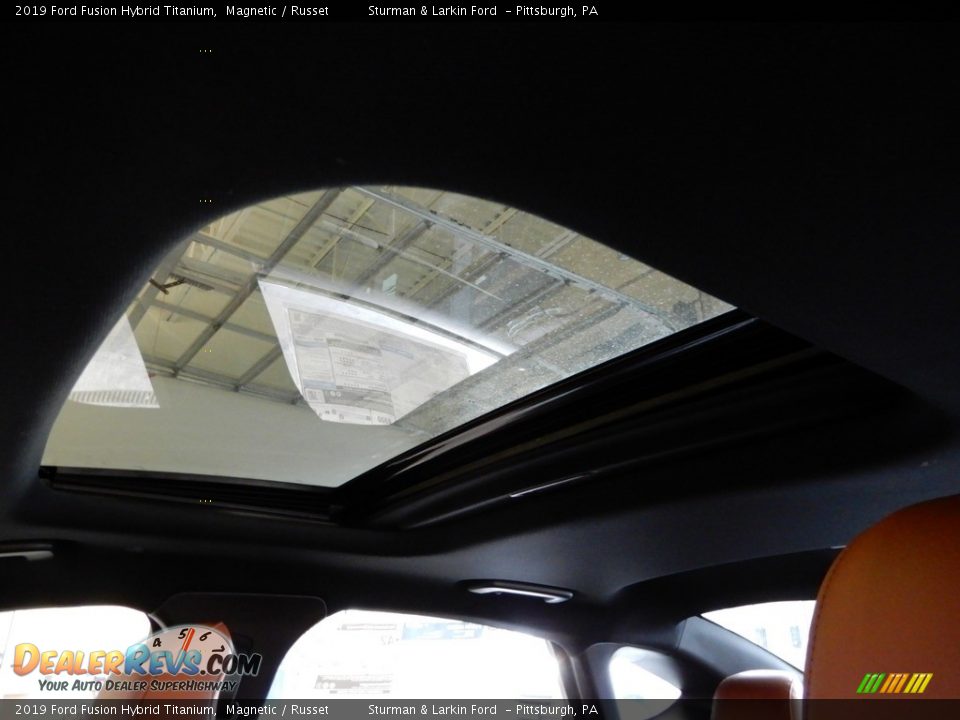 2019 Ford Fusion Hybrid Titanium Magnetic / Russet Photo #12