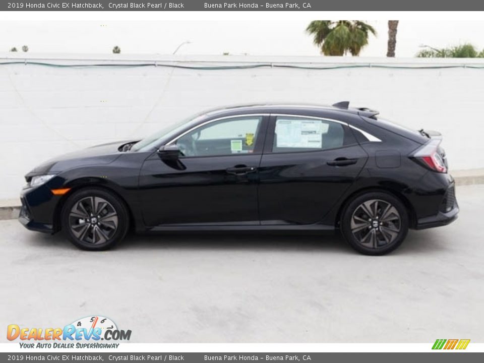 2019 Honda Civic EX Hatchback Crystal Black Pearl / Black Photo #9