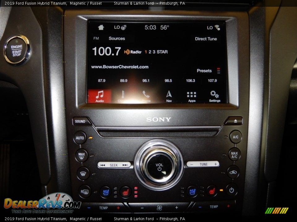 2019 Ford Fusion Hybrid Titanium Magnetic / Russet Photo #15