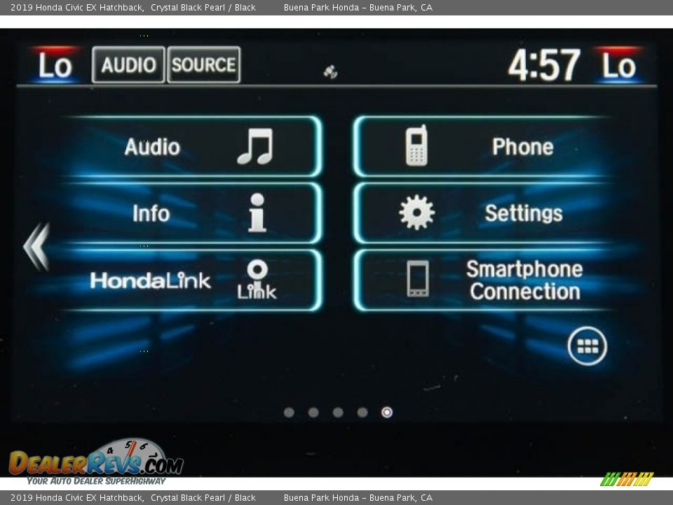 2019 Honda Civic EX Hatchback Crystal Black Pearl / Black Photo #33