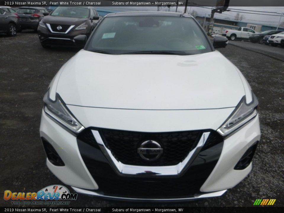2019 Nissan Maxima SR Pearl White Tricoat / Charcoal Photo #9