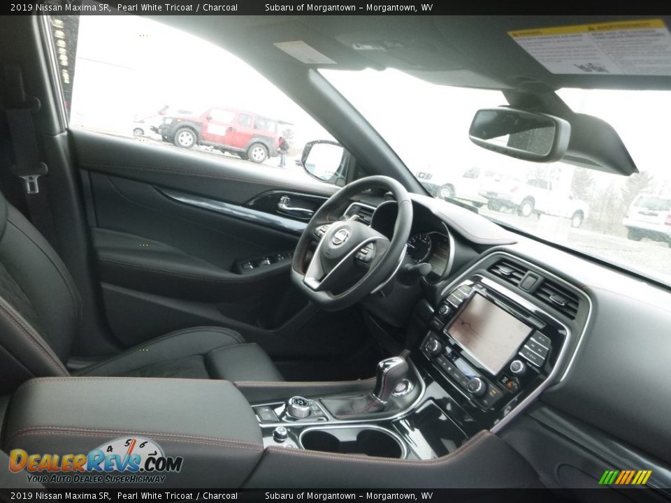 2019 Nissan Maxima SR Pearl White Tricoat / Charcoal Photo #11