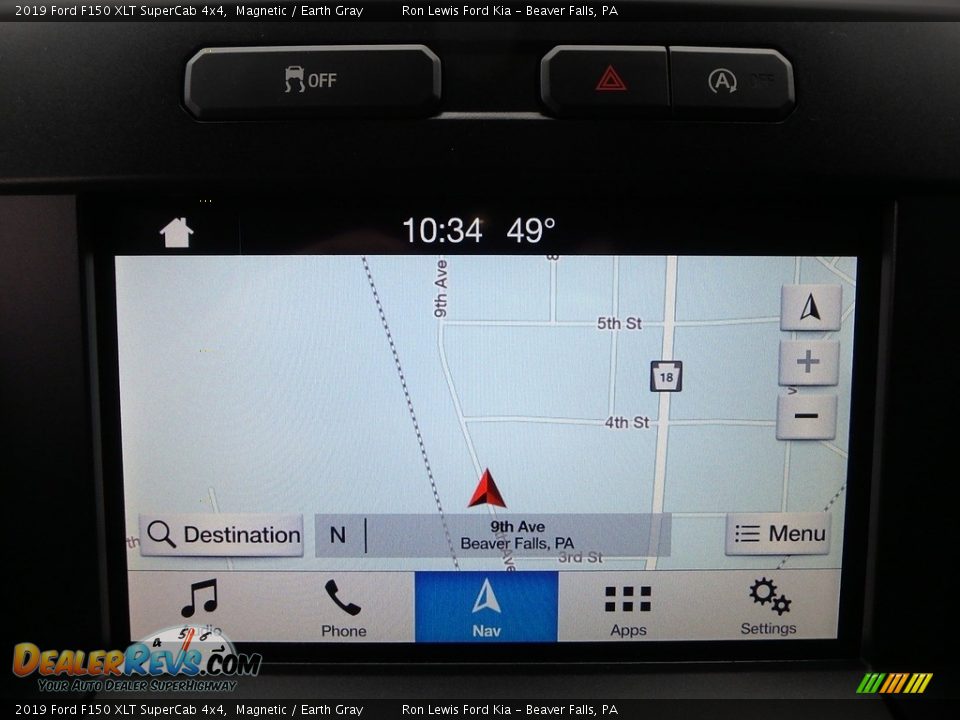 Navigation of 2019 Ford F150 XLT SuperCab 4x4 Photo #18