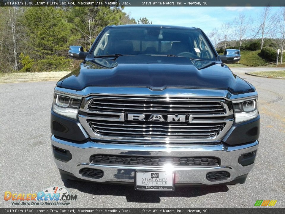 2019 Ram 1500 Laramie Crew Cab 4x4 Maximum Steel Metallic / Black Photo #3