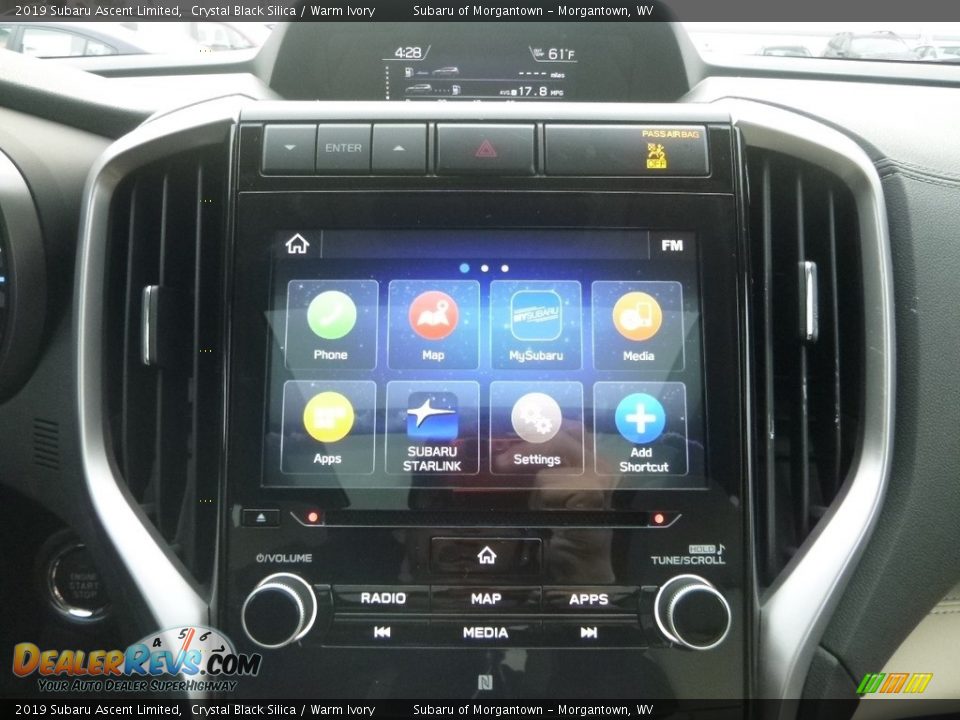 2019 Subaru Ascent Limited Crystal Black Silica / Warm Ivory Photo #18