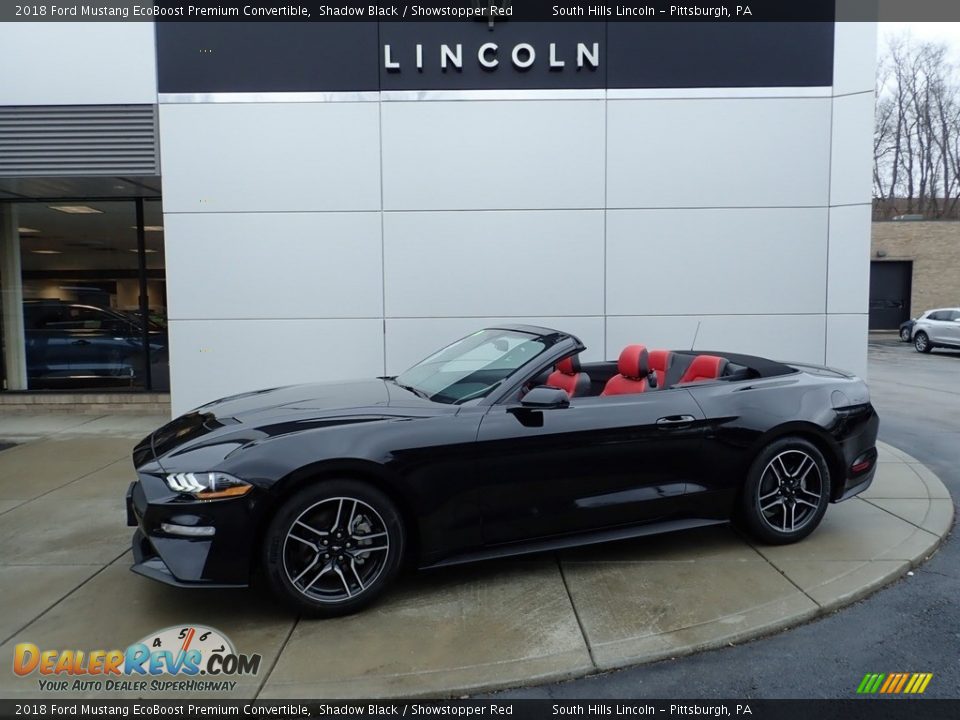 Shadow Black 2018 Ford Mustang EcoBoost Premium Convertible Photo #1