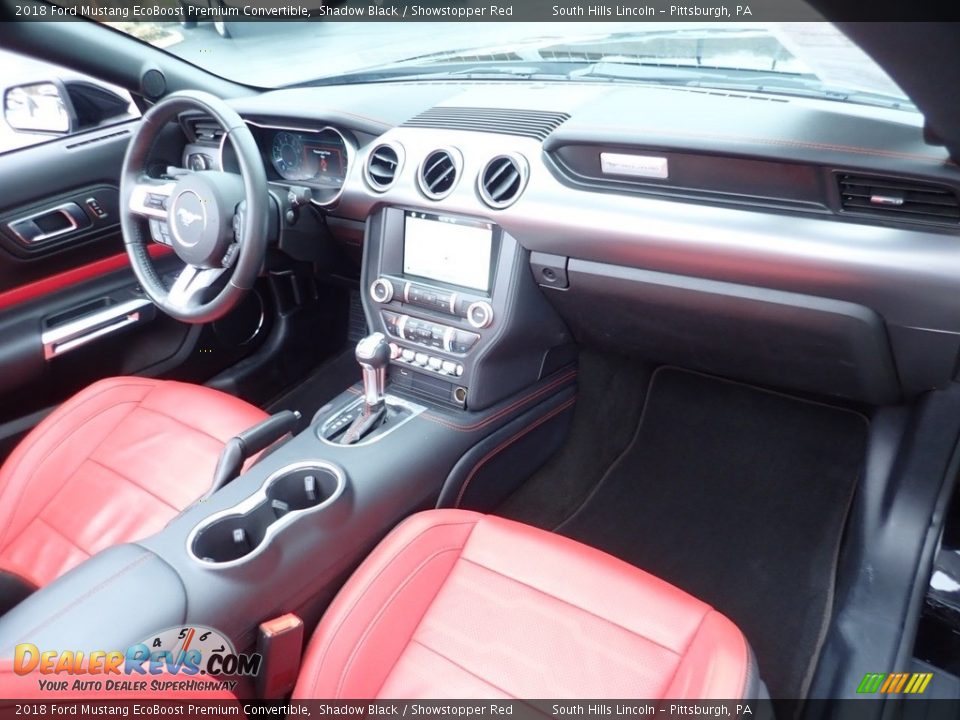 Showstopper Red Interior - 2018 Ford Mustang EcoBoost Premium Convertible Photo #11