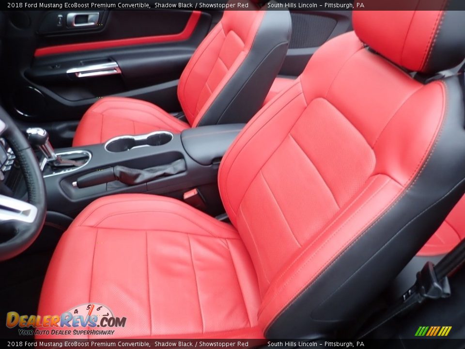 Front Seat of 2018 Ford Mustang EcoBoost Premium Convertible Photo #15