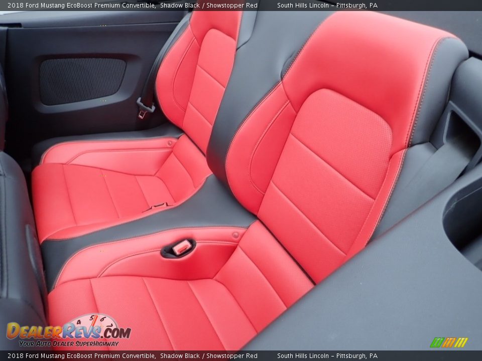 Rear Seat of 2018 Ford Mustang EcoBoost Premium Convertible Photo #16