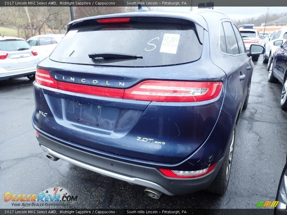2017 Lincoln MKC Select AWD Midnight Sapphire / Cappuccino Photo #4