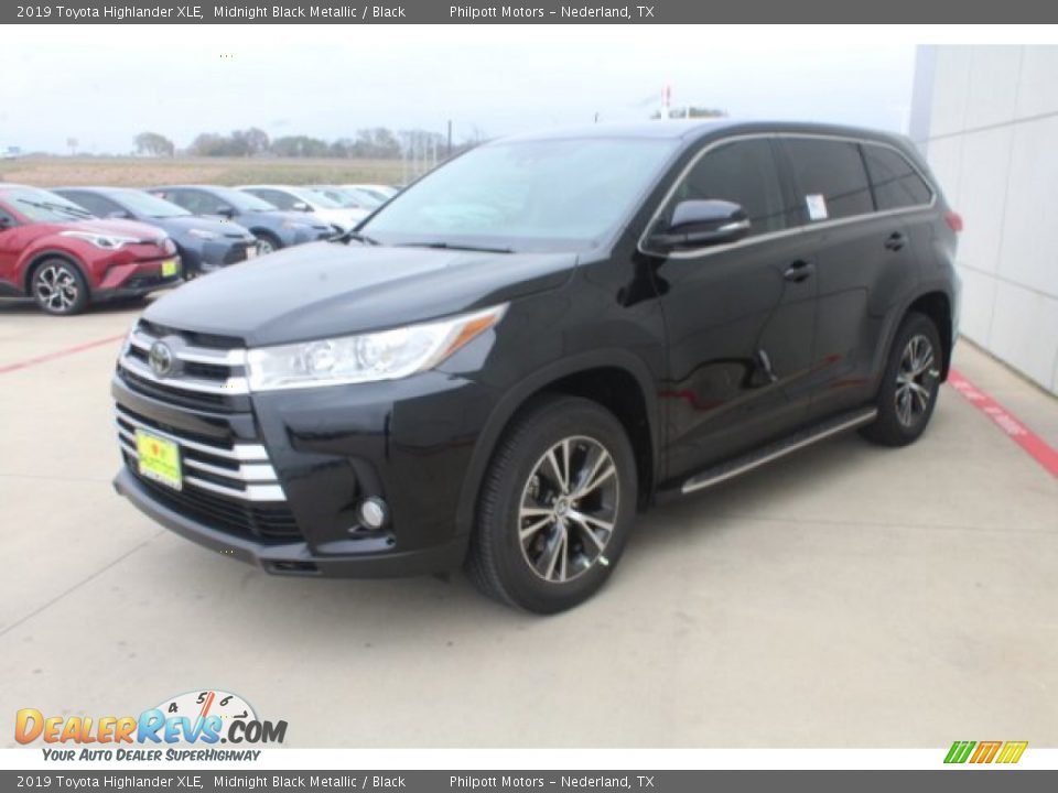 2019 Toyota Highlander XLE Midnight Black Metallic / Black Photo #4