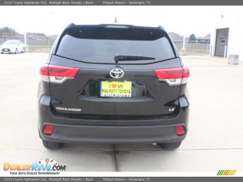 2019 Toyota Highlander XLE Midnight Black Metallic / Black Photo #7