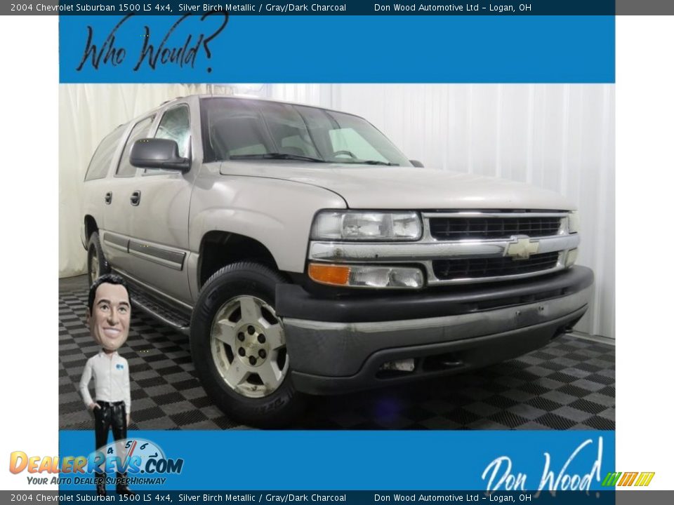 2004 Chevrolet Suburban 1500 LS 4x4 Silver Birch Metallic / Gray/Dark Charcoal Photo #1