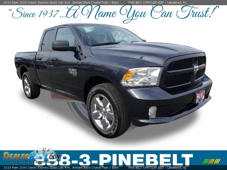 2019 Ram 1500 Classic Express Quad Cab 4x4 Brilliant Black Crystal Pearl / Black Photo #1
