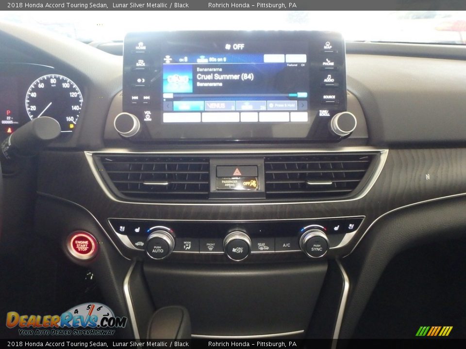 2018 Honda Accord Touring Sedan Lunar Silver Metallic / Black Photo #13