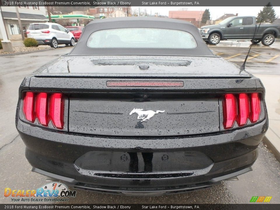 2018 Ford Mustang EcoBoost Premium Convertible Shadow Black / Ebony Photo #7