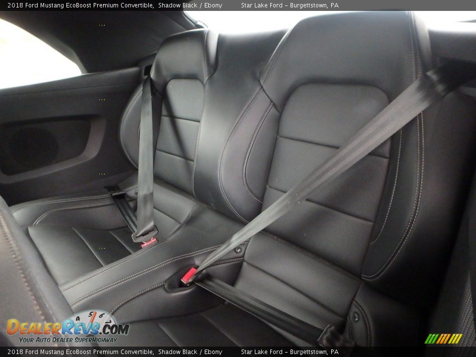 Rear Seat of 2018 Ford Mustang EcoBoost Premium Convertible Photo #11
