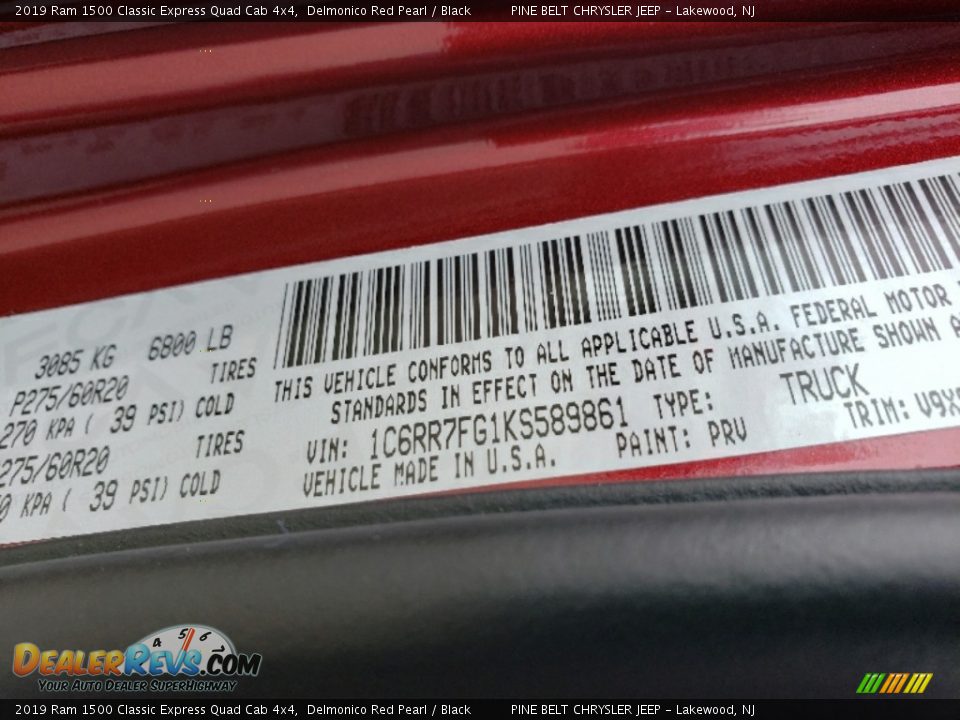 2019 Ram 1500 Classic Express Quad Cab 4x4 Delmonico Red Pearl / Black Photo #9